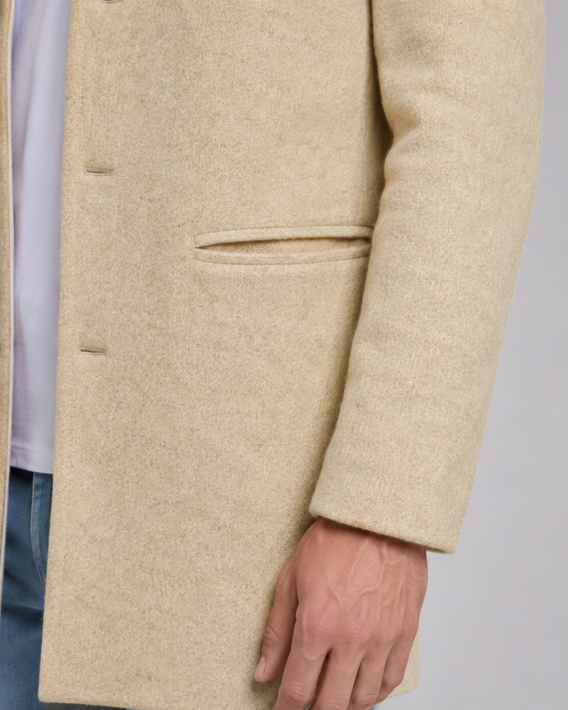 Cappotto Uomo Sartoriale in Lana con Collo Alto