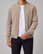 Giacca Bomber Uomo Effetto Camoscio