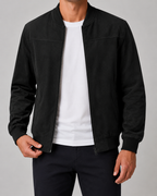Giacca Bomber Uomo Effetto Camoscio