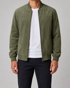 Giacca Bomber Uomo Effetto Camoscio