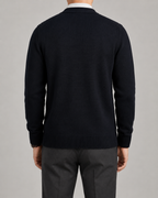 Cardigan Uomo con Scollo a V in Maglia a Trecce