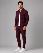 Ensemble homme en tissu gaufré avec veste et pantalon