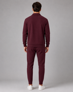 Ensemble homme en tissu gaufré avec veste et pantalon