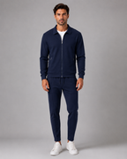 Ensemble homme en tissu gaufré avec veste et pantalon