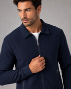 Ensemble homme en tissu gaufré avec veste et pantalon