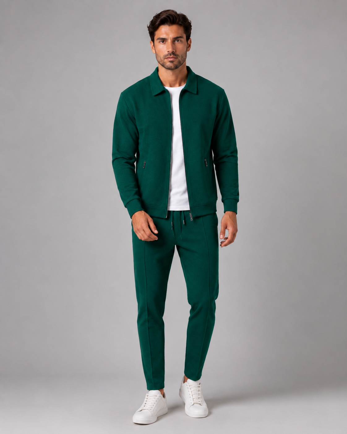 Ensemble homme en tissu gaufré avec veste et pantalon