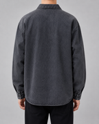 Overshirt Uomo in Denim Lavato