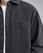 Overshirt Uomo in Denim Lavato