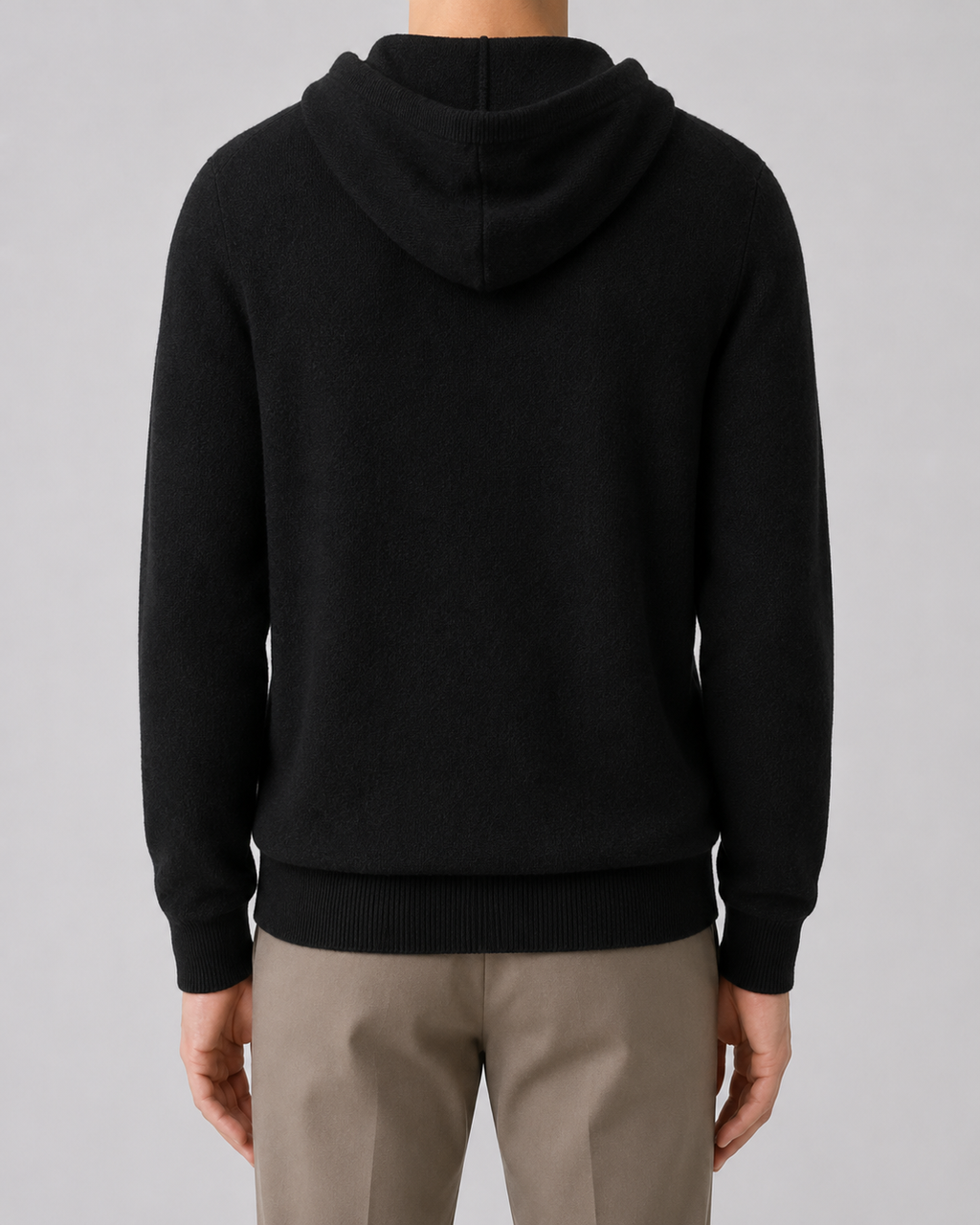 Felpa Uomo in Maglia di Lana con Cappuccio