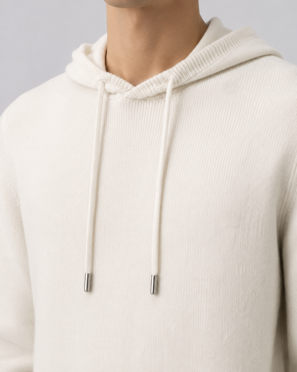 Felpa Uomo in Maglia di Lana con Cappuccio