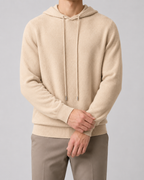 Felpa Uomo in Maglia di Lana con Cappuccio
