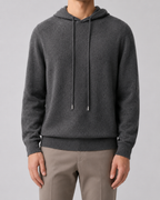 Felpa Uomo in Maglia di Lana con Cappuccio