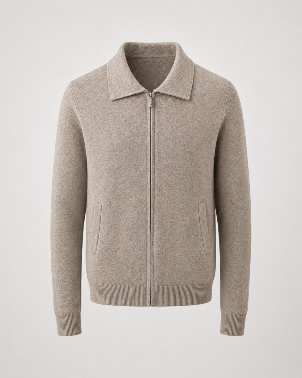 Maglione Uomo in Lana con Zip Integrale