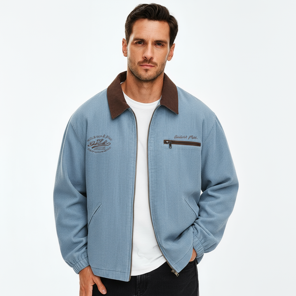 Chaqueta ligera para hombre con cremallera – Elegante y versátil para un estilo informal elegante