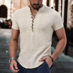 Camicia Henley Uomo in Lino