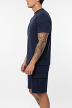 Monaco Set con T-Shirt e Pantaloni Cargo in Comoda Vestibilità