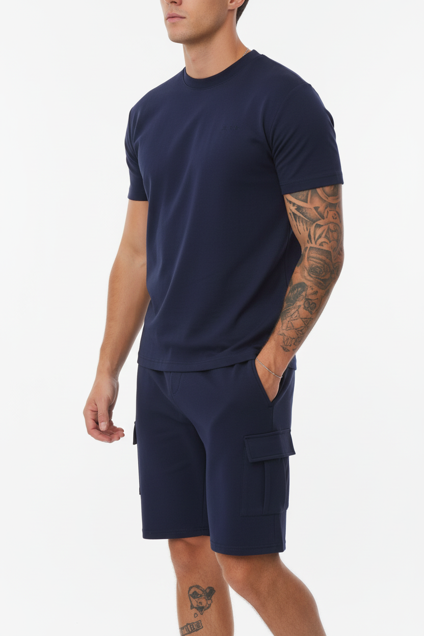 Monaco Cargo Sæt med T-Shirt og Shorts i Komfortabel Pasform