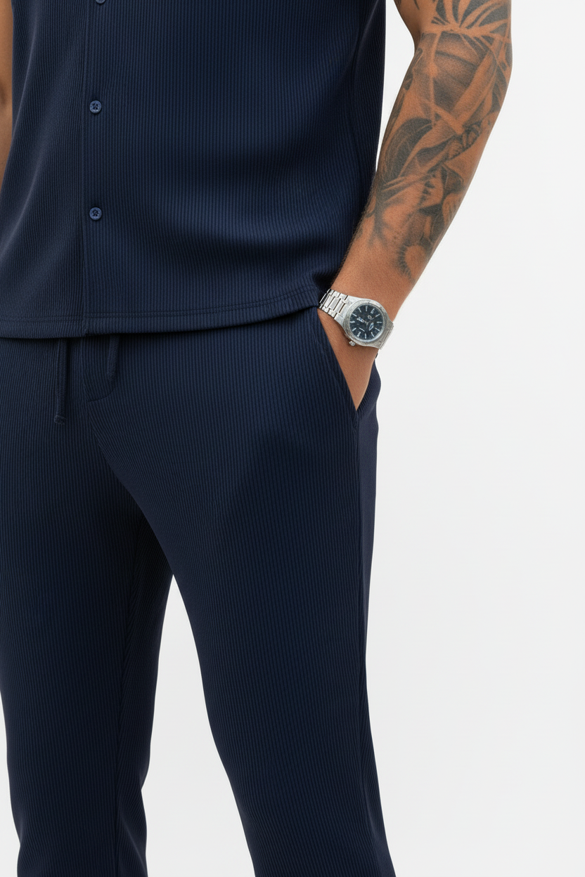 Set Lusso Estivo con Camicia a Maniche Corte e Pantaloni