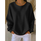 Maglione Oversize Donna Testurizzato con Spalle Scese