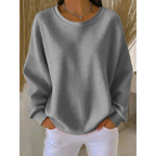 Maglione Oversize Donna Testurizzato con Spalle Scese