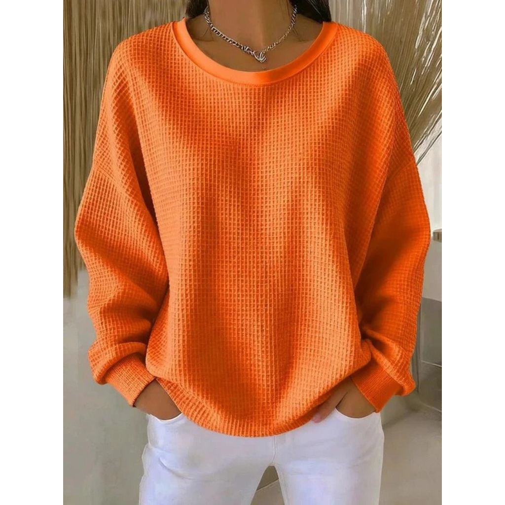 Maglione Oversize Donna Testurizzato con Spalle Scese