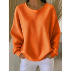 Maglione Oversize Donna Testurizzato con Spalle Scese