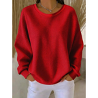 Maglione Oversize Donna Testurizzato con Spalle Scese