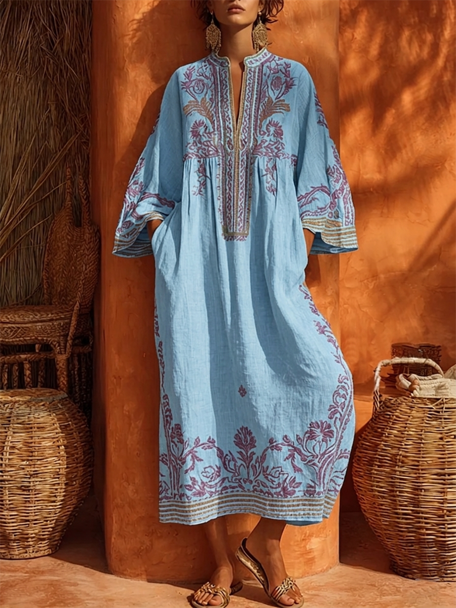 Abito Boho Ricamato ANFINITE Celestina
