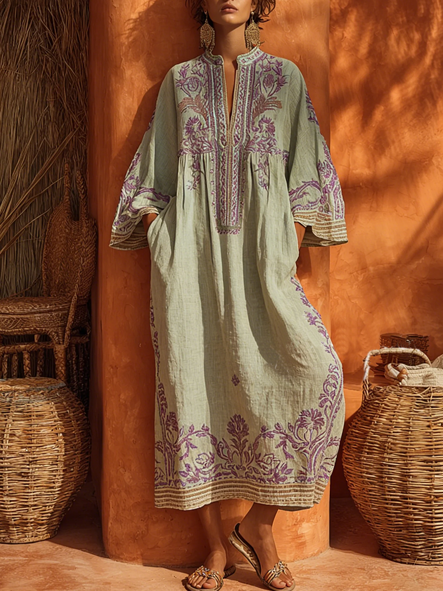Abito Boho Ricamato ANFINITE Celestina