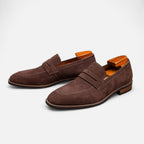 Mocasines Penny para hombre con efecto de ante y diseño clásico