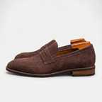 Mocasines Penny para hombre con efecto de ante y diseño clásico