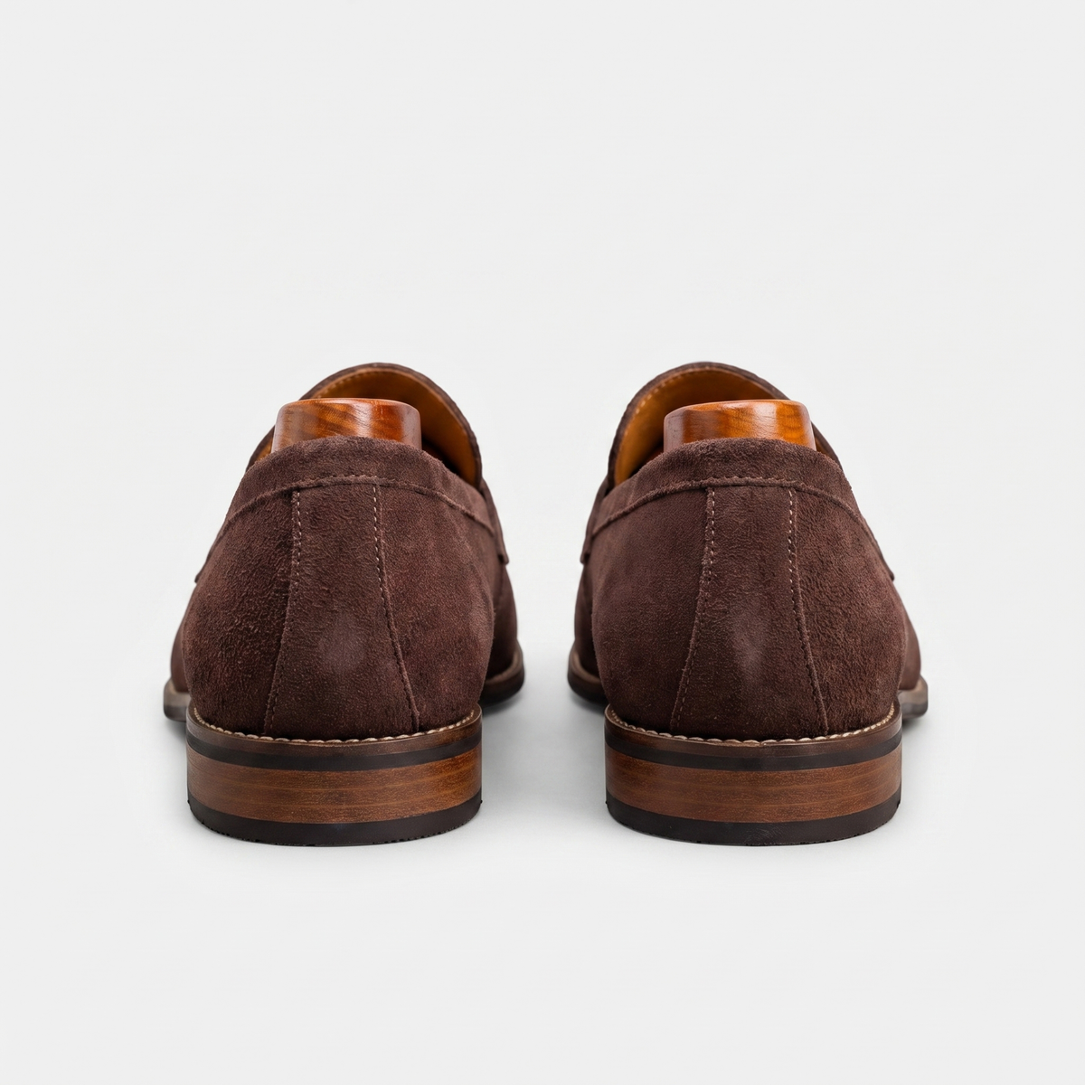 Mocasines Penny para hombre con efecto de ante y diseño clásico