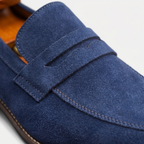 Mocasines Penny para hombre con efecto de ante y diseño clásico