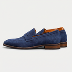 Mocasines Penny para hombre con efecto de ante y diseño clásico