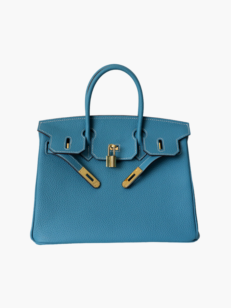 Borsa a Mano Donna in Vera Pelle Cognac