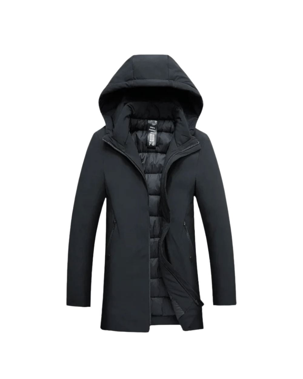 Parka d’hiver longue pour homme avec capuche – veste matelassée chaude et élégante