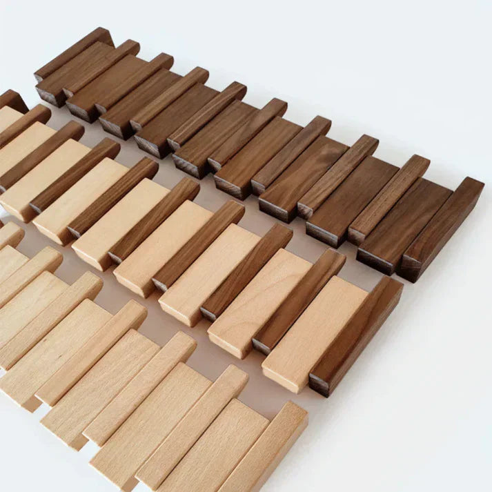 Gancio da Parete Ispirato al Pianoforte – Elegante Gancio da Parete in Legno Massello | Pratica Conservazione e Stile per la Decorazione della Casa