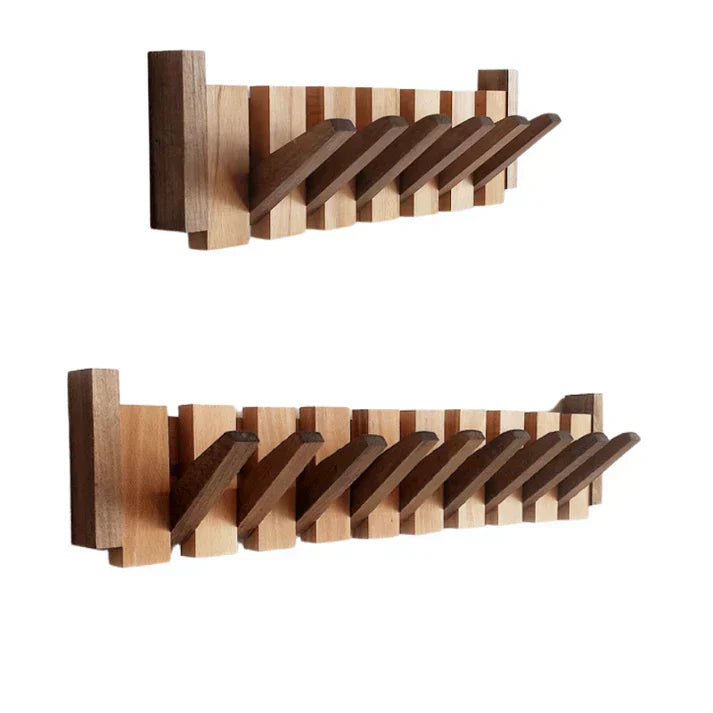 Gancio da Parete Ispirato al Pianoforte – Elegante Gancio da Parete in Legno Massello | Pratica Conservazione e Stile per la Decorazione della Casa