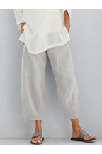 Pantaloni Balloon Donna Cropped con Vita Elasticizzata