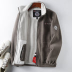 Chaqueta de invierno para hombre de forro polar con cremallera - Cálida, suave y con cuello alto
