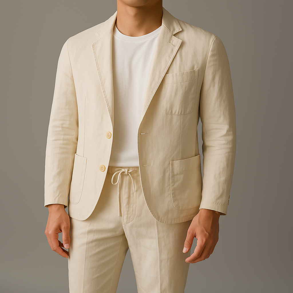Completo Casual in Lino da Uomo – Freschezza, Comfort e Stile Estivo