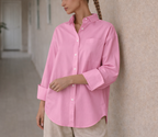 Camicia Oversize da Donna con Bottoni