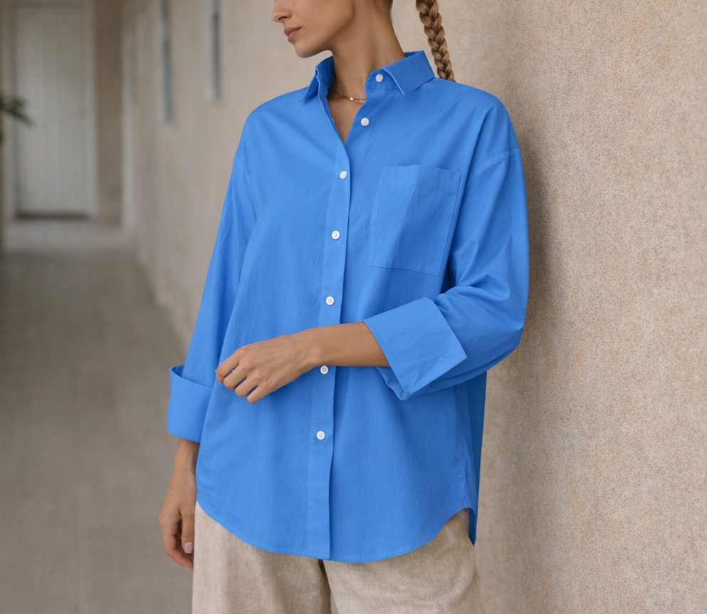 Camicia Oversize da Donna con Bottoni