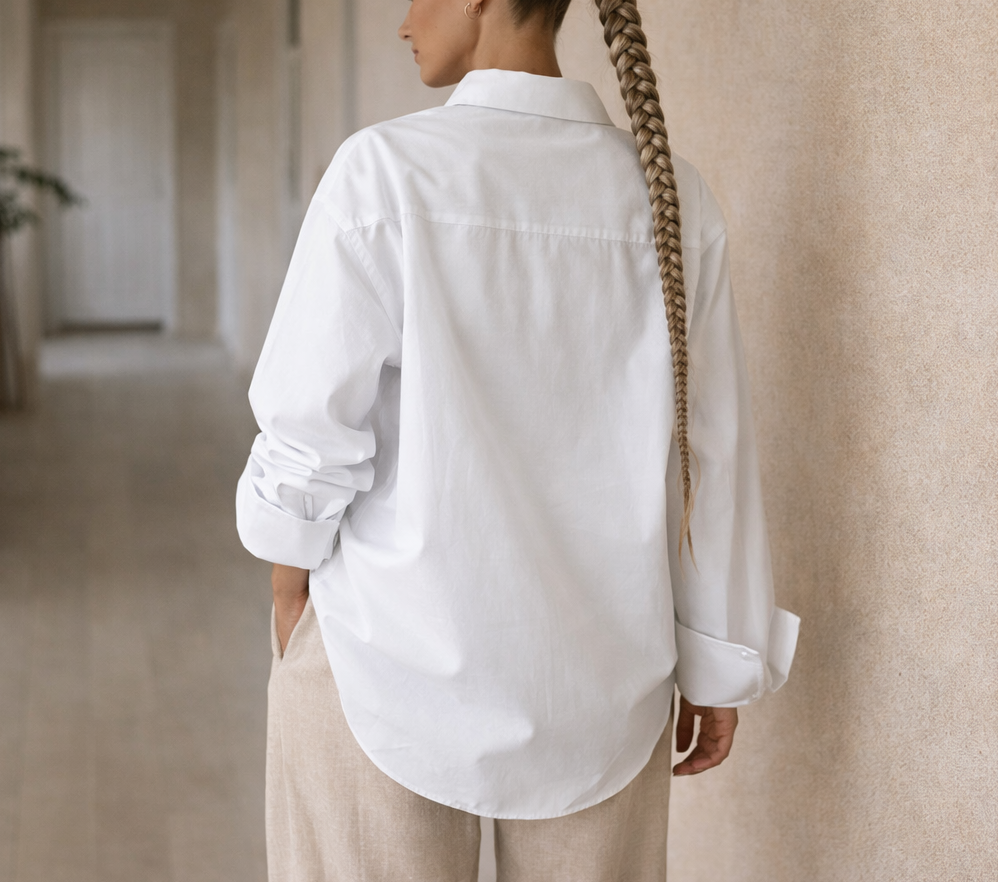 Camicia Oversize da Donna con Bottoni