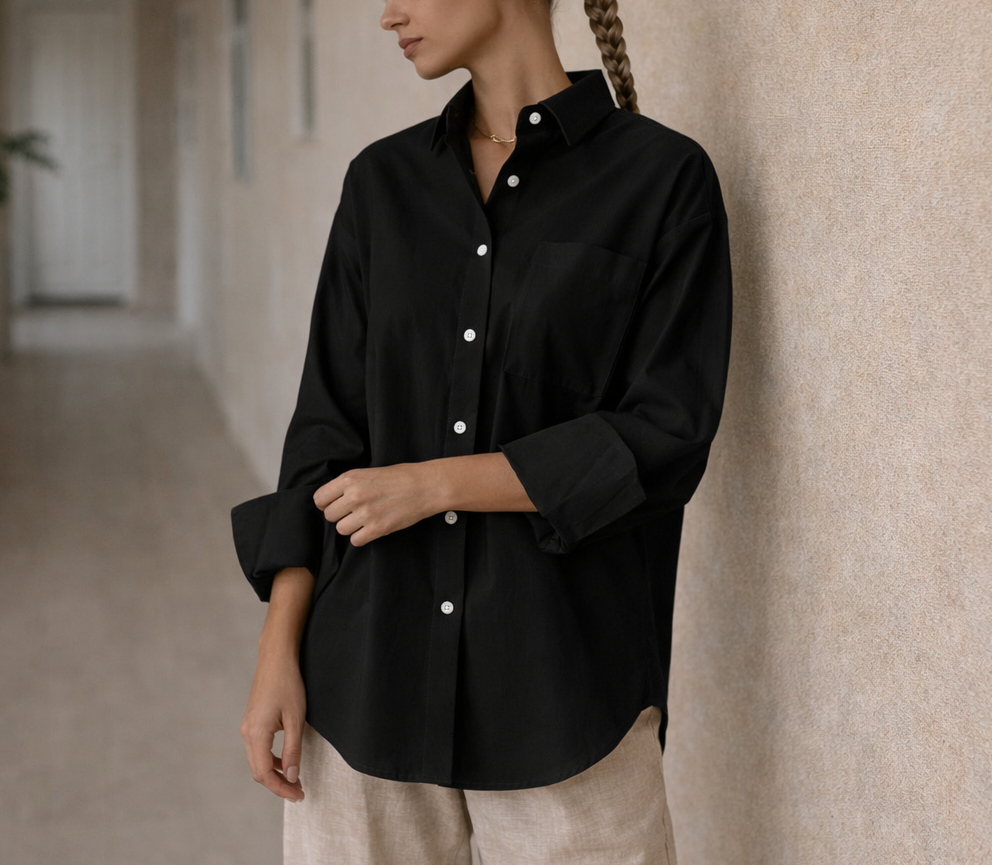 Camicia Oversize da Donna con Bottoni