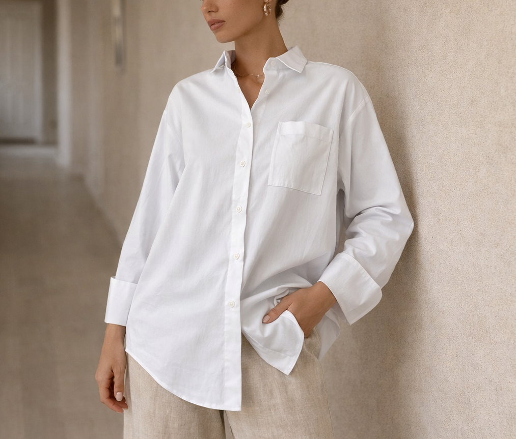 Camicia Oversize da Donna con Bottoni