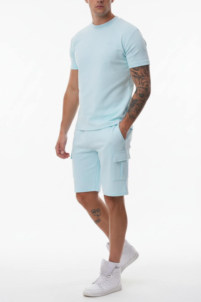 Set Monaco Cargo con T-Shirt e Shorts in Fit Casual
