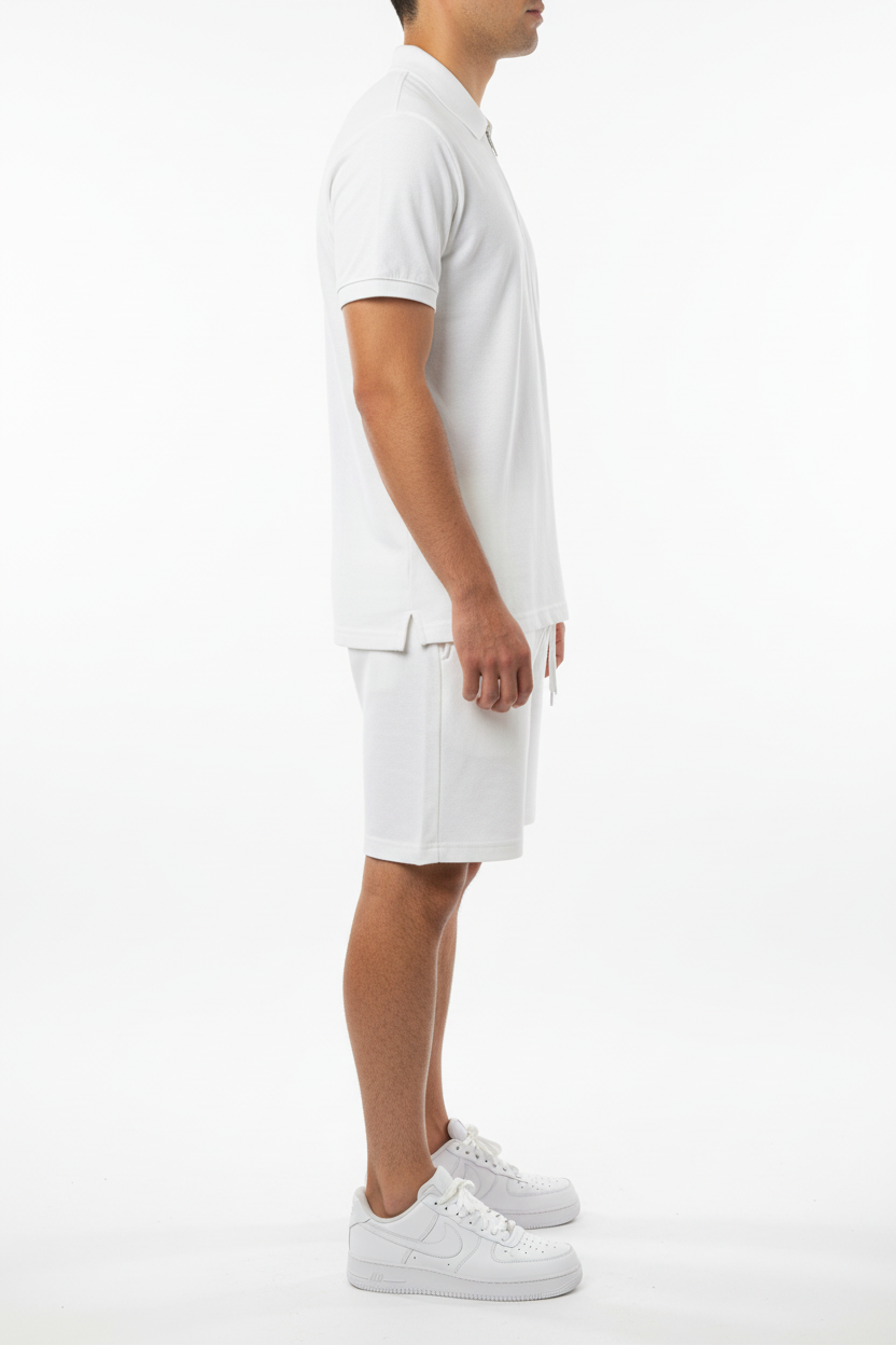 Ibiza Polo Sæt med Lynlås og Slim Fit Design