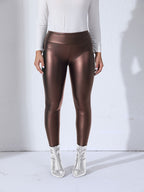 Leggings Donna in Ecopelle PU a Vita Alta – Elasticizzati e Aderenti
