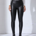 Leggings Donna in Ecopelle PU a Vita Alta – Elasticizzati e Aderenti